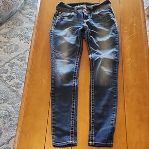 Women’s Dark Wash Blue Slim Jeans Wall flower